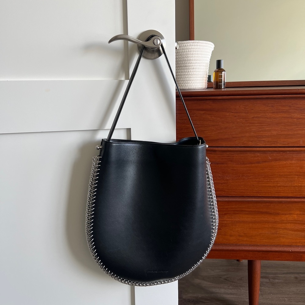 Alexander Wang Black Leather Saddle Bag